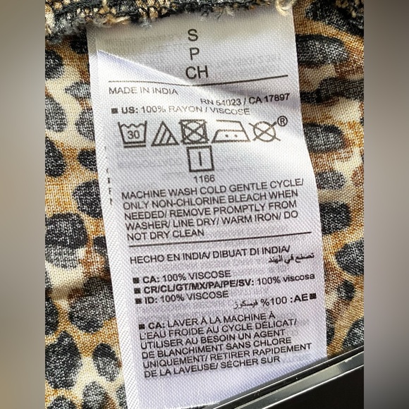 Old Navy Women's Rebel Ruffle Brown Animal Print Mini Dress w/Pockets Size S NWT - Picture 8 of 11